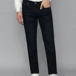 Louis Philippe Jeans Navy Cotton Slim Fit Jeans-image-38