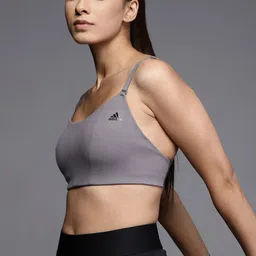 ADIDAS Women Grey STO LS  BETTR Solid Lightly Padded Aeroready Training Bra-picture-15
