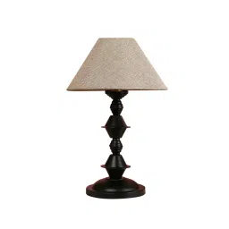 Tucasa NTU-116 B-22 Table Lamp with Metal Base (Beige)-10