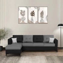 Trevi Omega LHS 6 Seater Sectional Sofa (Mystic Black & Grey)-image-25