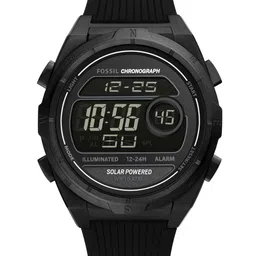 Fossil Men Black Skeleton Dial & Black Straps Digital Watch FS5859-3