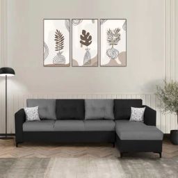 Trevi Omega RHS 6 Seater Sectional Sofa (Mystic Black & Grey)-25