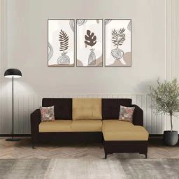 Trevi Omega RHS 5 Seater Sectional Sofa (Mahogany & Light Sand)-image-6