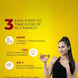 HURE THE PLANT FIX Premium Set Of 2 Mango Apple Cider Vinegar Tablets - 15 Tablets Each image 2
