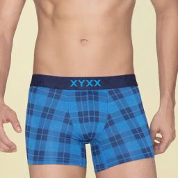 XYXX Blue Check Micro Modal Trunks-image-74