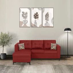 Trevi Omega LHS 5 Seater Sectional Sofa (Red)-7