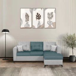 Trevi Omega RHS 5 Seater Sectional Sofa (Royal Grey & Blue)-3