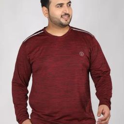 Chkokko Maroon Relaxed Fit Solid T-Shirts-image-58
