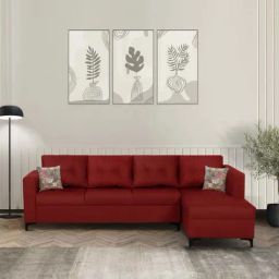 Trevi Omega RHS 6 Seater Sectional Sofa (Red)-18