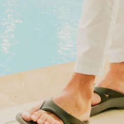 Doubleu Men's Dark Grey Flip Flops-image-87