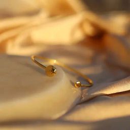 Perfectly Average Gold-tone Textured Bracelet for Women & Girls-10