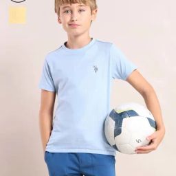 U.S. Polo Assn. Light Blue Half Sleeves Crew Neck T-Shirt - Pack of 2-picture-35