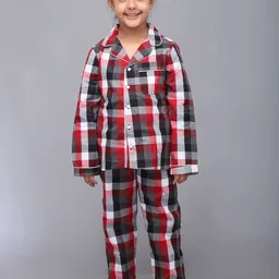 Biglilpeople Unisex Kids Checked Night suit-picture-20
