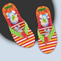 ARAVON Kids Printed Rubber Thong Flip-Flops-image-89