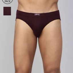 Levi's Wine Cotton Briefs - Pack of 2-image-85