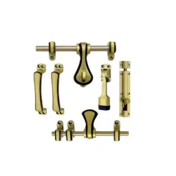 Jasvik Door Aldrop Lock Aluminium Free Size Antique Brass Finish Gold 10 cm Length for Home & Office Use, DK-NIKON-05 (Pack of 5 Kit)-image-28