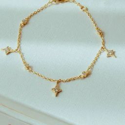 Perfectly Average Gold-tone Starburst Bracelet for Women & Girls-13