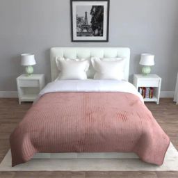 Romee Pink Wool Stripes Blankets Quilts and Dohars-picture-31