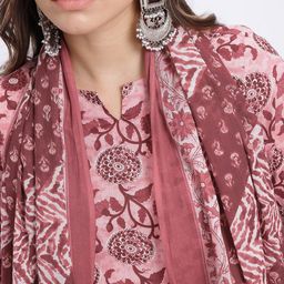 Anouk Ethnic Motifs Print Kurta with Trousers & With Dupatta image 3