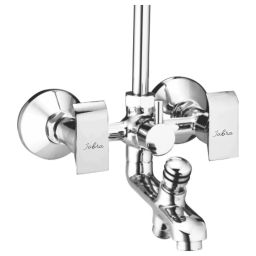 Jabra Wall Mixer With L-Bend (L) Bright Series Brass Chrome Finish Wall Mount Silver-image-79