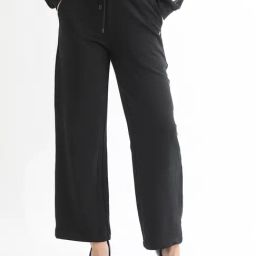 RAREISM Black Cotton Blend Solid Trackpants-image-52