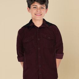 Allen Solly Junior Boys Custom Self Design Pure Cotton Casual Shirt-picture-3
