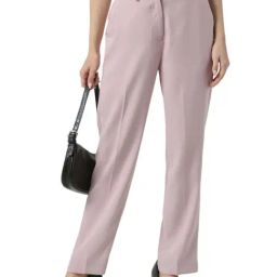 Van Heusen Pink Regular Fit Trousers-image-38