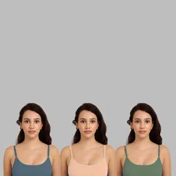 Women Cotton Dark Green,Brown,Green Non Padded Non-Wired Lingerie Bra Sport wear Gym Crop Tank Top-picture-33