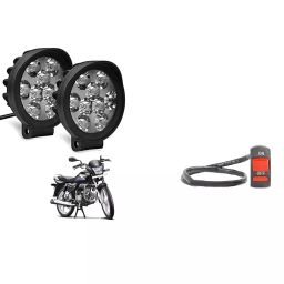 Cartronics 9 Round Cap LED Fog Light With On/Off Switch for Hero Super Splendor(Set of 2 Pcs)-16