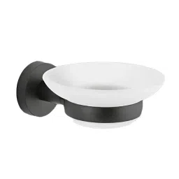 Parryware Nightlife ‎Wall Mounted Soap Holder with Glass Shiny Black T4995A5-image-99