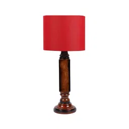 Tucasa NTU-190 B-22 Table Lamp with Wood Base (Red)-43