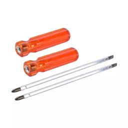 GENERIC 2 In 1 Reversible Screwdriver with Hexagon Rod & Extra Hard Tips, AGM -2-123 (Pack of 2)-23