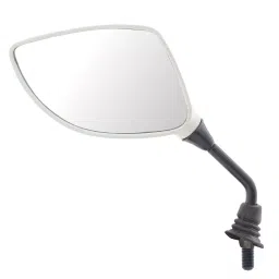 Uno Minda Shatterproof Glass Rear View Mirror - Left Hand for Hero Pleasure New Model (RV-5020L-WHT)-9