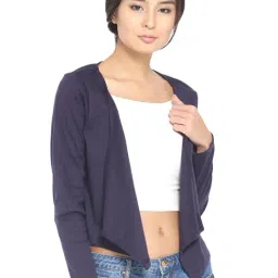 Style Quotient Navy Cotton Shrug-95
