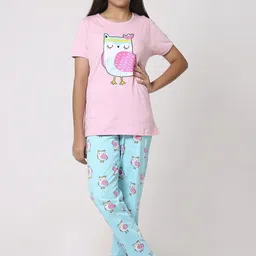 TotzTouch Girls Printed Night suit-58