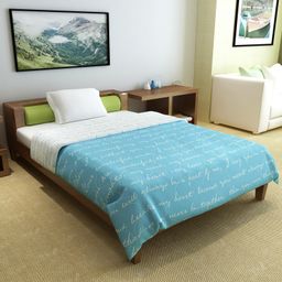 Divine Casa Ultra Soft Reversible Single Bed Comforter Abstract Print - Blue White-8