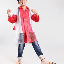 Clownfish Full Sleeves Longcoat Raincoat - Red-image-10