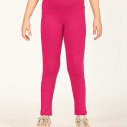 Zion Full Length Solid Leggings - Fuschia Pink-image-68