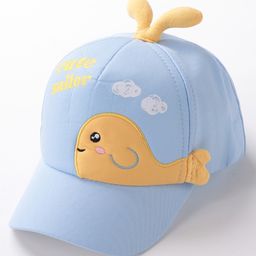 Babyhug Free Size Baseball Cap with Fish Detailing -Blue-image-28