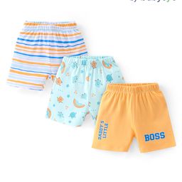 Babyoye 100% Cotton with Eco Jiva Finish Shorts Stripes & Shapes Print - Yellow & Blue-image-16