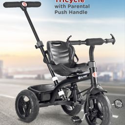 Play Nation Tricycle with Parental Push Handle - Black-image-95