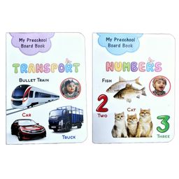 Preschool Transport and Numbers Easy Learning Educational Board Books for Kids- Set of 2-24