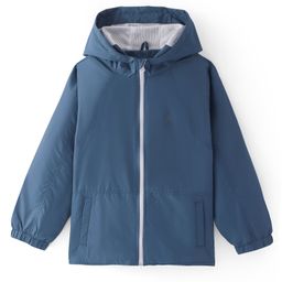 Pine Active Woven Athleisure Full Sleeves Solid Color Hooded Windbreaker Jacket - Teal Blue-image-27