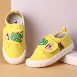Cute Walk by Babyhug Casual Shoes with Velcro Closure Animal Print - Yellow-image-23