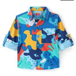 Babyhug Cotton Knit Full Sleeves Printed Shirt - Multicolor-image-68