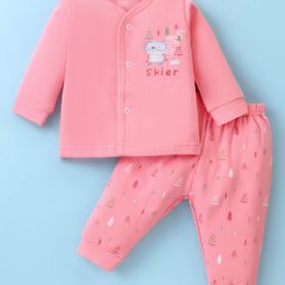 Zero Female Fleece Full Sleeves Winter Wear Suits B.Peach S-image-49