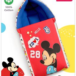 Babyhug Disney Premium Cotton Portable Sleeping Bag Cool Mickey Theme - Red-image-34