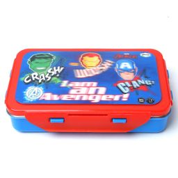 Gluman Stainless Steel Snack Pack 3D Lunch Box Avenger - Red & Blue-picture-12
