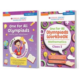 Oswaal One For All Olympiad Class 3 Previous Years Solved Papers + Workbook Maths (Set of 2 Books) For 2025 Exam - English-17