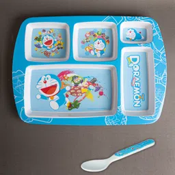 Superware Melamine Kids Partition Plate with Spoon - Doraemon Gadget-picture-40